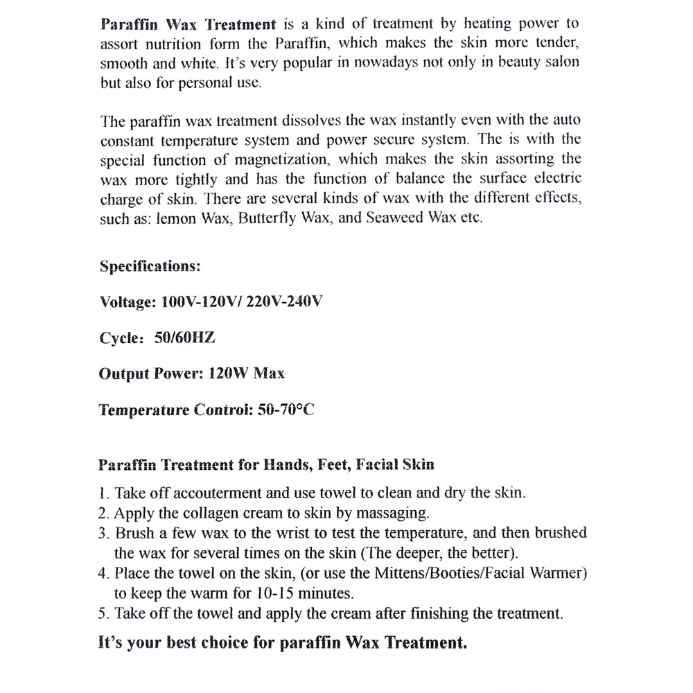 Beauty sterilizer beauty salon New Products High Quality Paraffin Wax Melting Machine